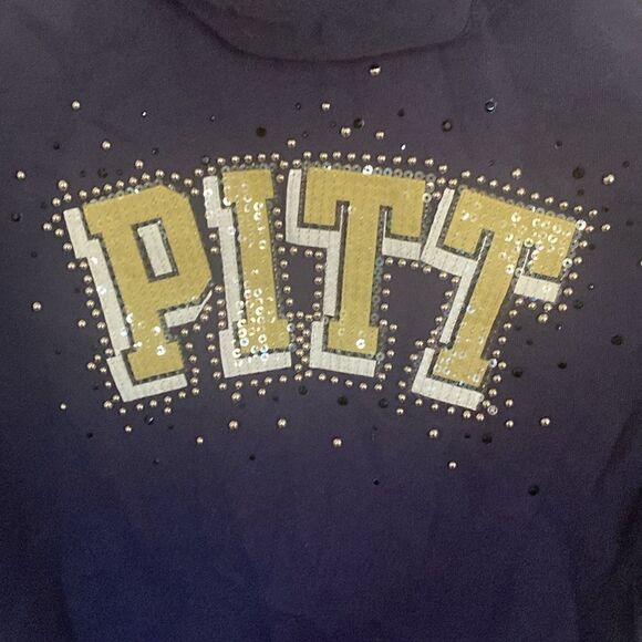 PINK + Pitt Collegiate Collection Size Small see pictures for flaw - Picture 9 of 10